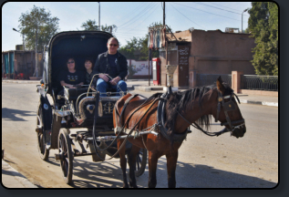 Fahrt mit der Pferdekutsche zum Edfu-Tempel