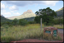 Wegmarkierung im Marakele Nationalpark