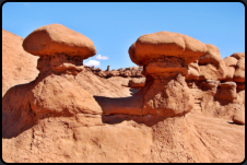 Pilzähnliche Sandsteinfiguren