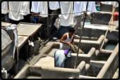Waschbottiche in der  Open-Air-Wäscherei Mahalaxmi Dhobi Ghat