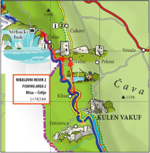 Route von Kulen Vakuf zum Štrbački buk