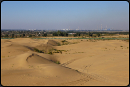 Sanddünen am Rand von Baotou