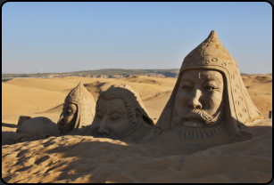 Sandskulpturen von vorne