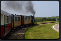 Nostalgische Fahrt mit der Schmalspurbahn von Port Zelande nach West Repart