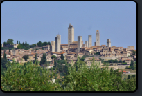 Blick von Osten auf San Gimignano