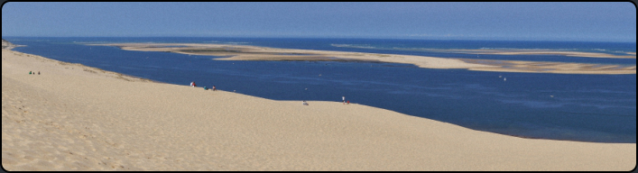 Blick von der "Dune du Pilat" auf den Atlantik
