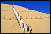 Die Treppe zum Gipfel der "Dune du Pilat"