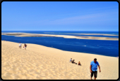 Blick von der "Dune du Pilat" auf den Atlantik