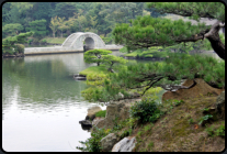 Blick auf die Brücke Kokō-kyō