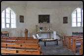 Im Inneren der Kirche vom Fischerdorf Vitt