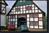 Fachwerkhaus mit Inschrift in Schwalenberg