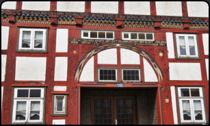 Fachwerkhaus mit Inschrift in Schwalenberg