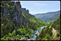 Der Fluss Tarn vom Aussichtspunkt "Pas de Souci"
