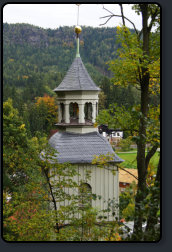 Kirchturm der Bergkirche Oybin
