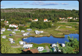 Blick auf den Långsjö Camping Platz